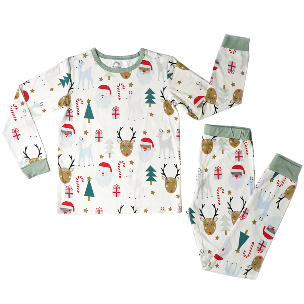 Santa and Friends Toddler Pajama Set - HoneyBug 