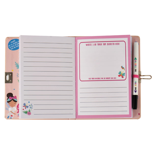 Rainbow Fairy Top Secret Lockable Diary - HoneyBug 