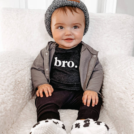 bro. Baby/Toddler Tee - Charcoal - HoneyBug 