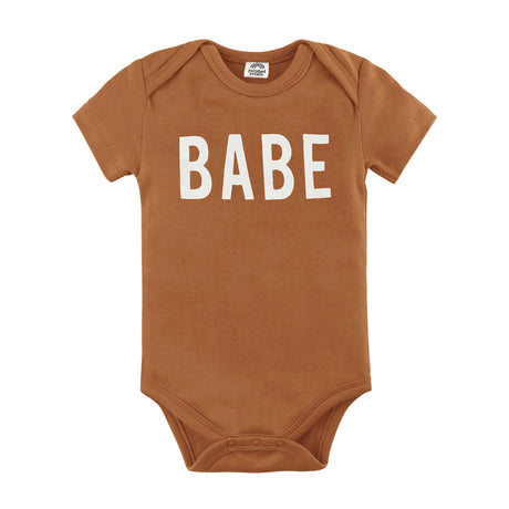 BABE Infant Onesie- Brown - HoneyBug 