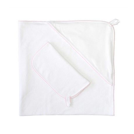 White Bubble Hooded Baby Towel - HoneyBug 