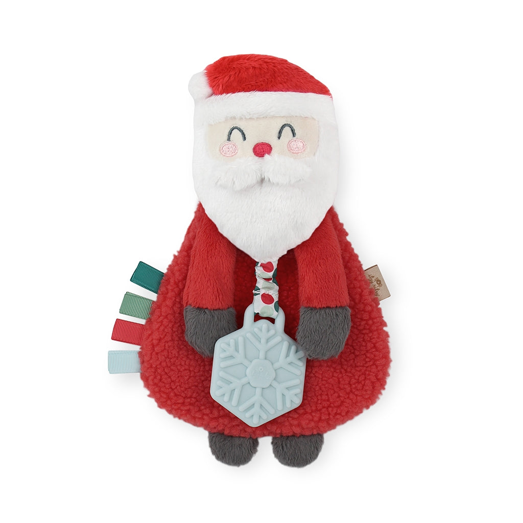 Holiday Itzy Lovey™ + Silicone Teether Toy - Santa - HoneyBug 