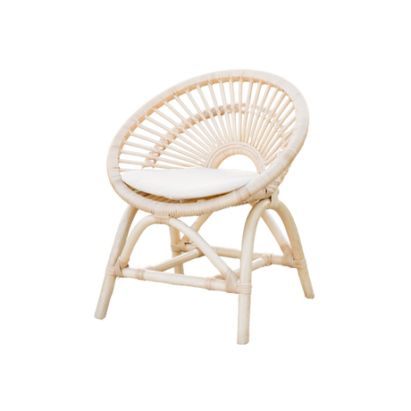 Rainbow Rattan Kids Chair - Natural - HoneyBug 