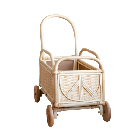 Ollie Rattan Push Car - HoneyBug 