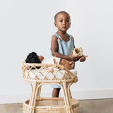 Aria Doll Rattan Changing Table - HoneyBug 