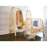 Kiara Mini Rattan Clothing Rack - HoneyBug 