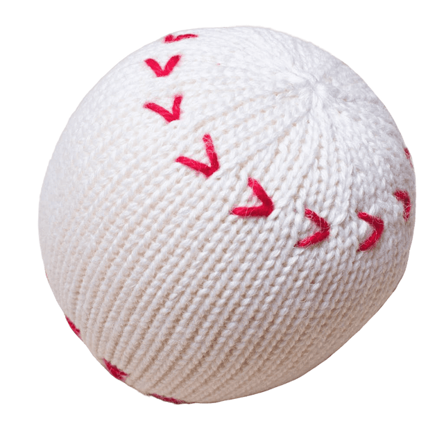 Organic Baby Toy - Baseball Rattle - HoneyBug 