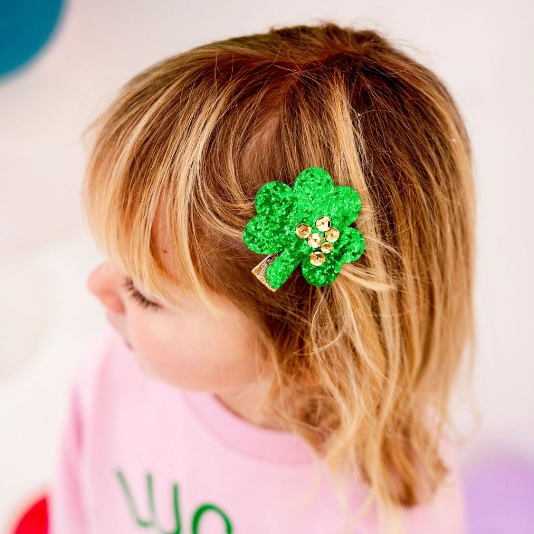 Shamrock Kids Hair Clip - HoneyBug 