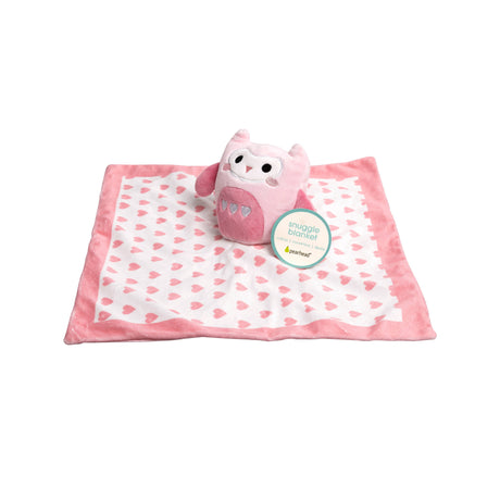 Owl Lovey Blanket - Pink - HoneyBug 