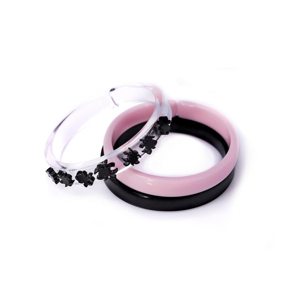 Black Spider Bracelets (Set of 3) - HoneyBug 