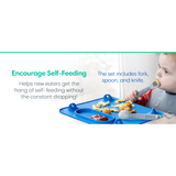 Busy Baby Bungee Bib & Utensil Set - HoneyBug 