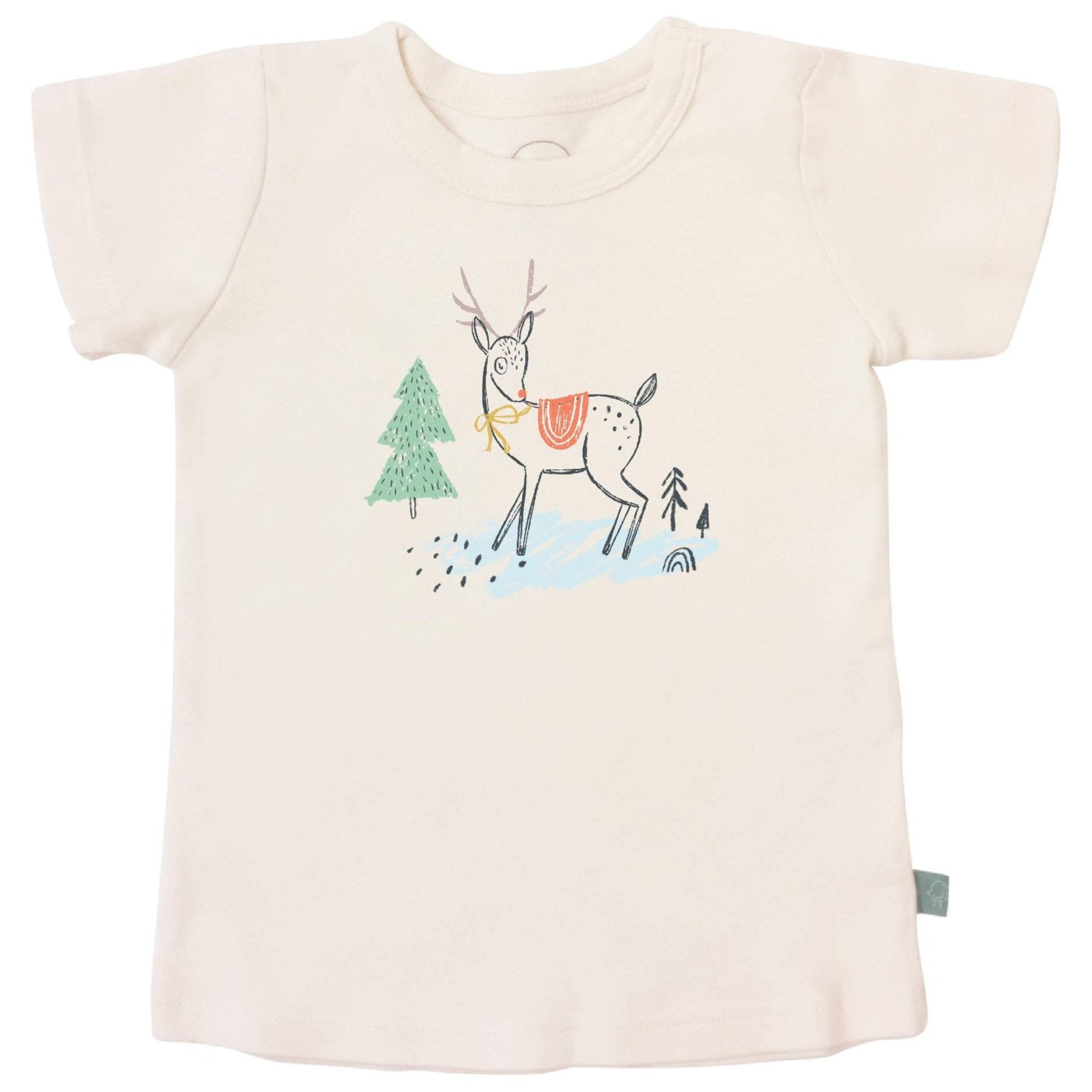 Deer Christmas Graphic T-shirt - HoneyBug 