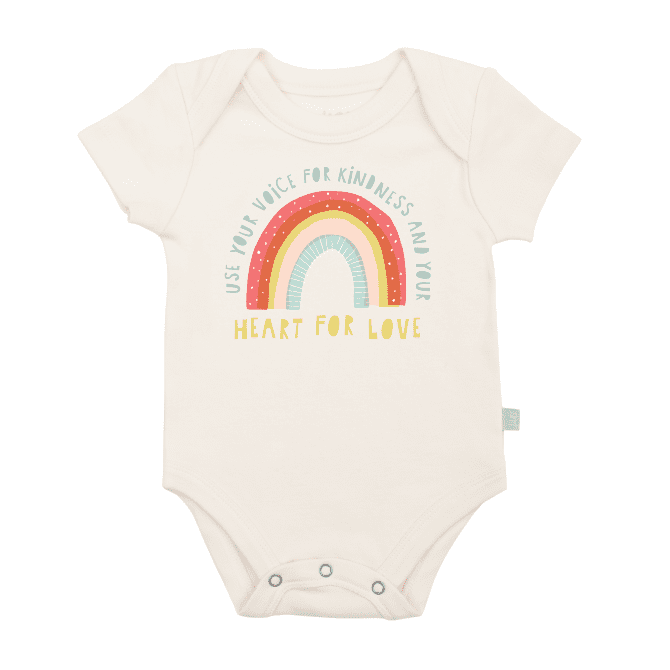 Kindness Rainbow Short Sleeve Bodysuit - HoneyBug 