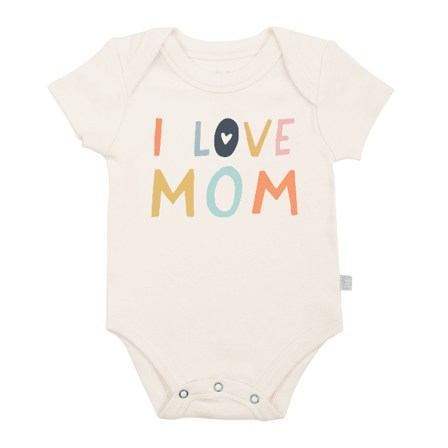 Love Mom Short Sleeve Bodysuit - HoneyBug 