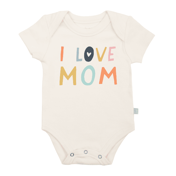 Love Mom Short Sleeve Bodysuit - HoneyBug 