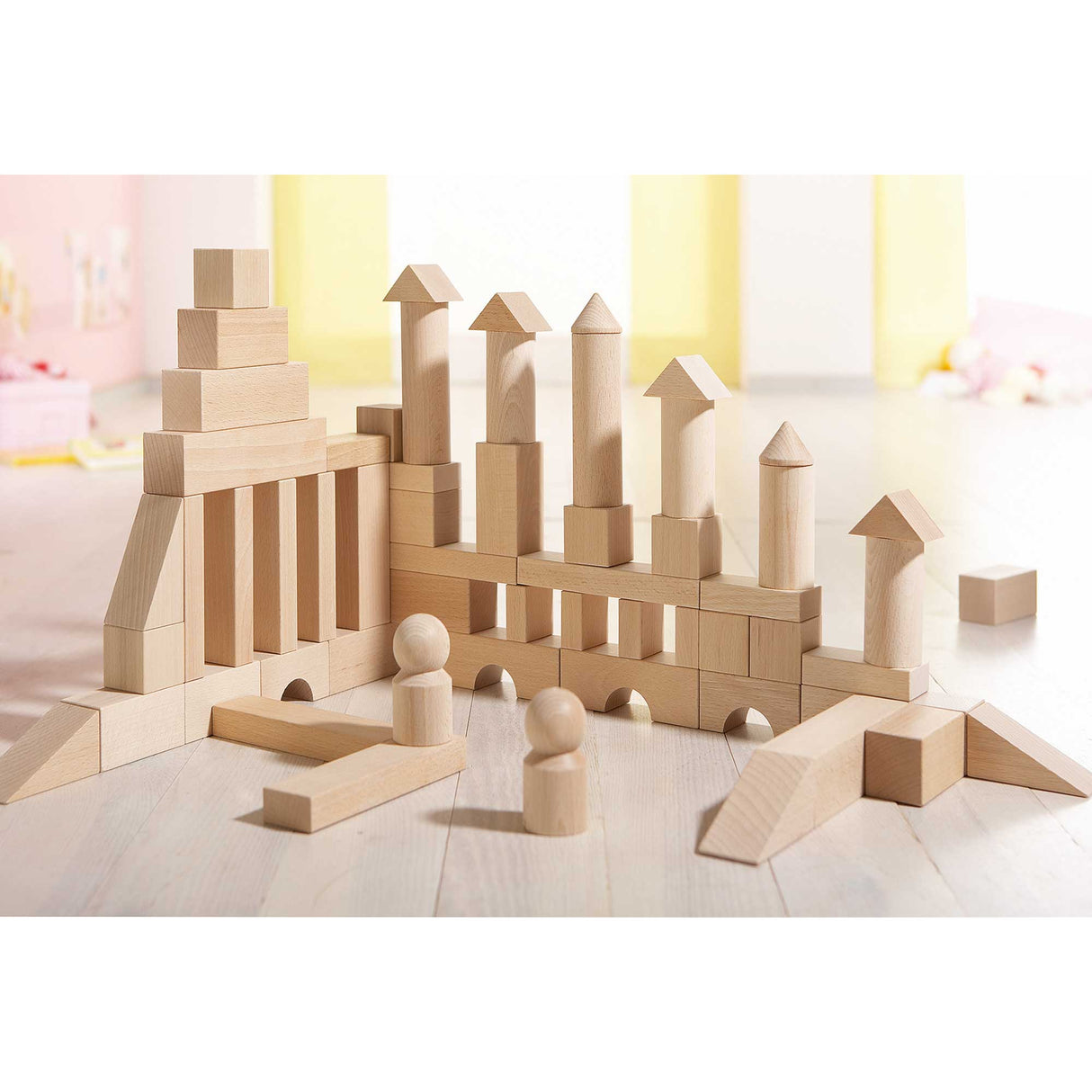 Basic Building Blocks 60 Piece Large Starter Set - HoneyBug 