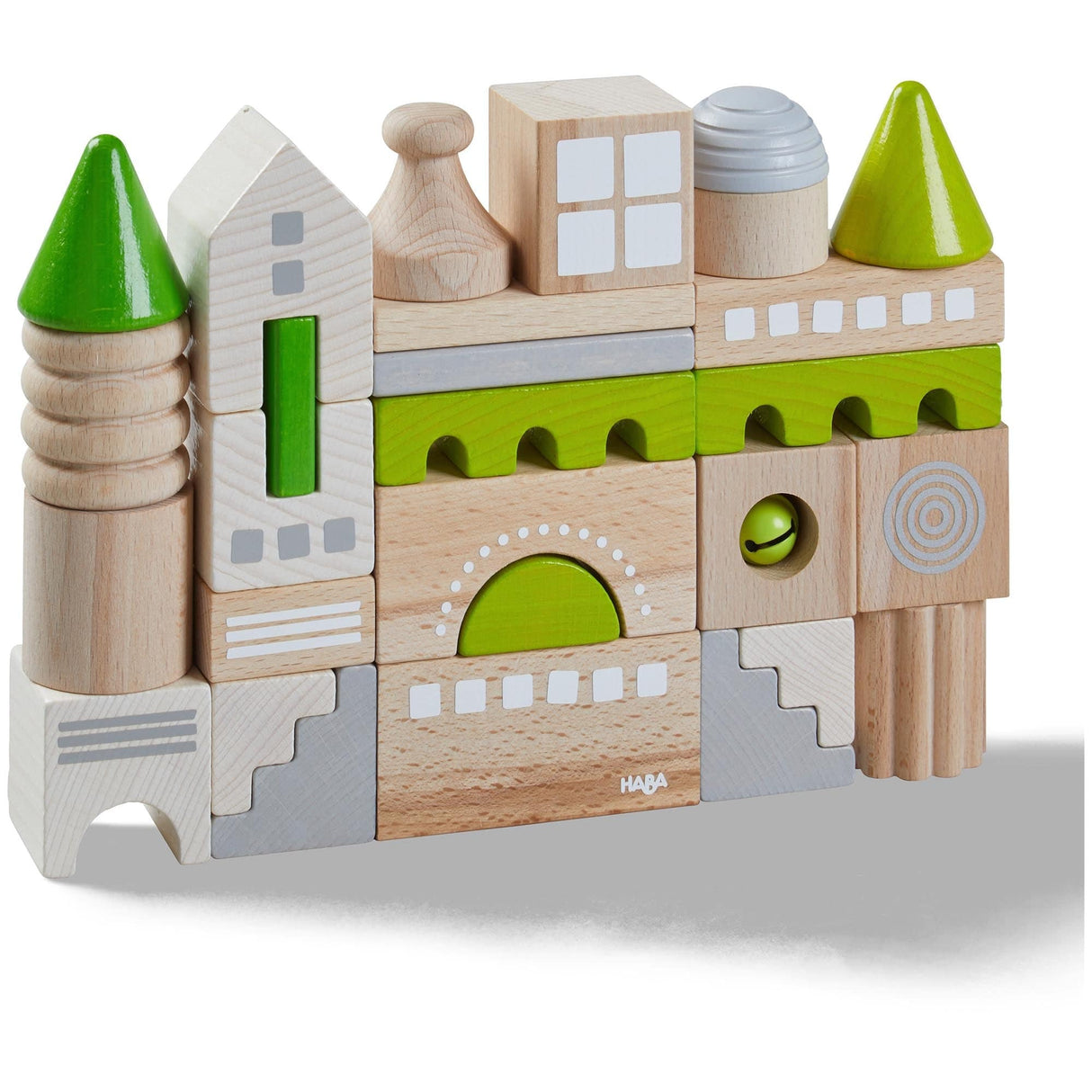 Coburg 28 Piece Wooden Building Blocks - HoneyBug 