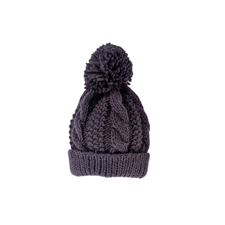 Indigo Cable Knit Beanie Hat - HoneyBug 