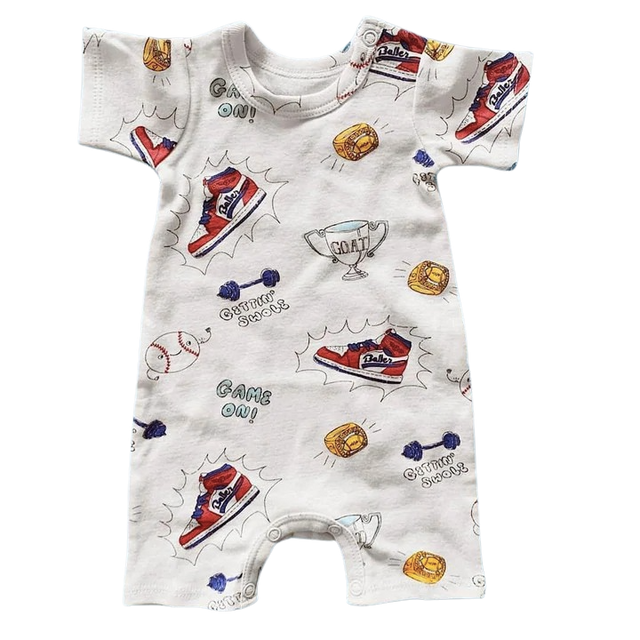 Organic Baby One-Piece - Little Baller - HoneyBug 