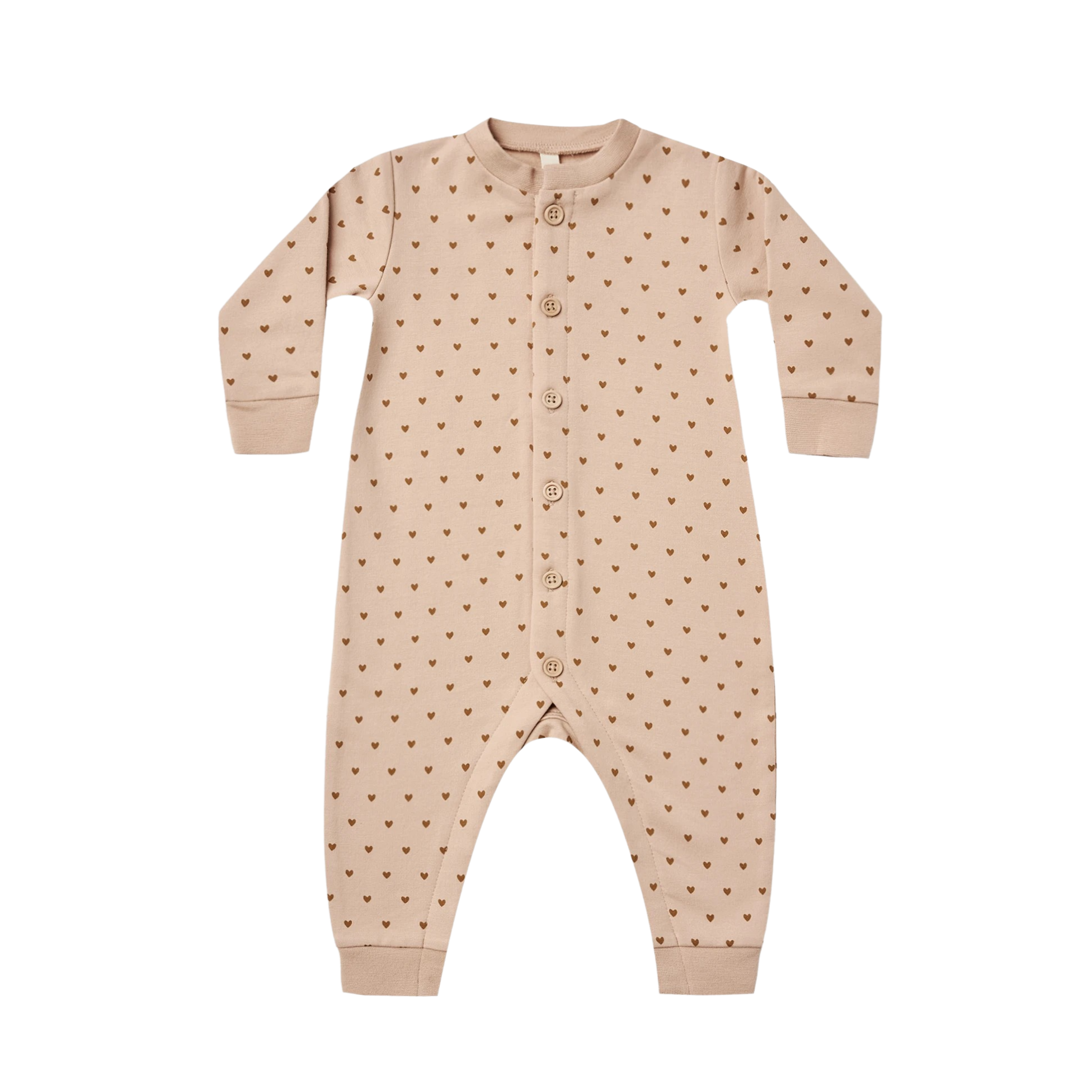 Fleece Jumpsuit - Hearts - HoneyBug 