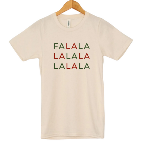 Fa La La La La Organic Adult Christmas Tee - HoneyBug 