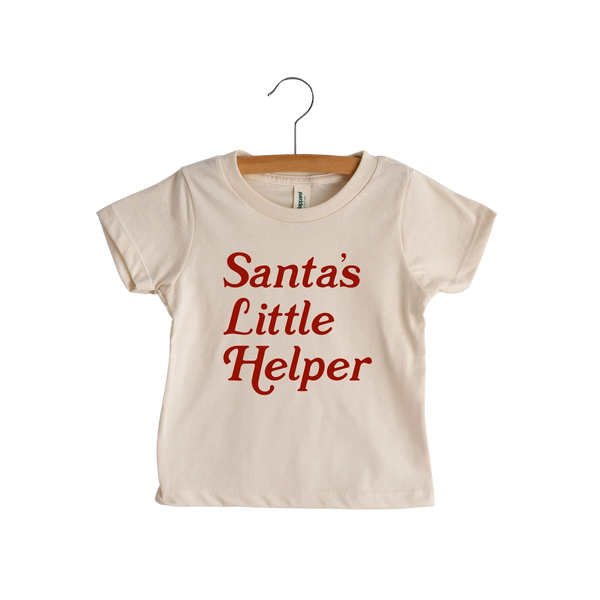 Santa's Little Helper Organic Baby and Kids Christmas Tee - HoneyBug 