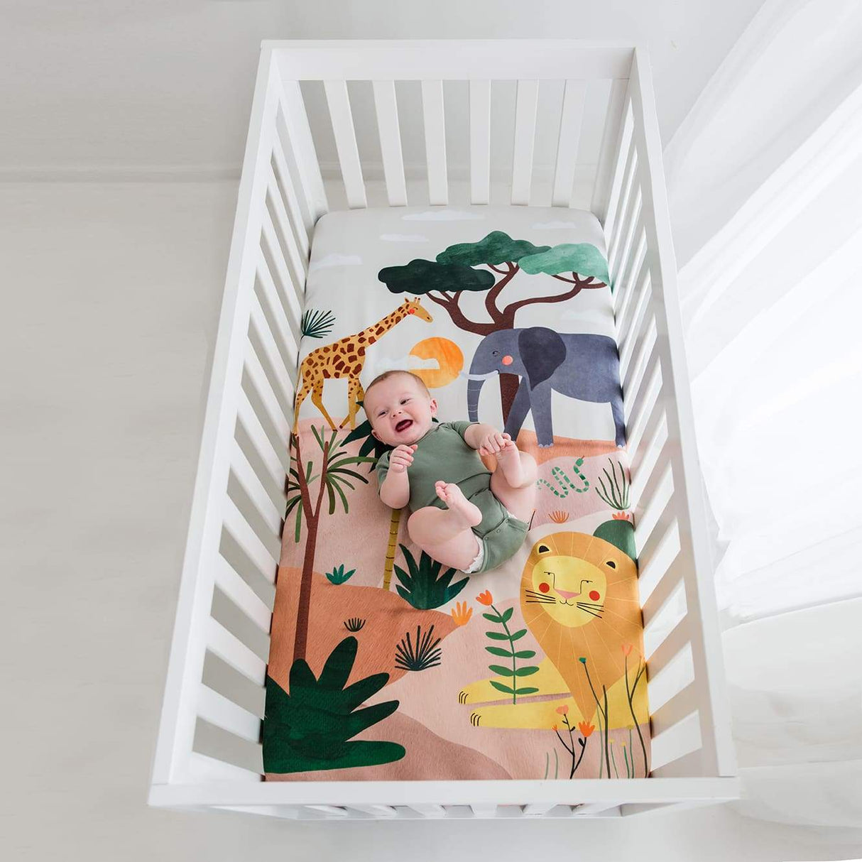 Crib Sheet and Swaddle Bundle - In The Savanna - HoneyBug 