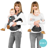 2-in-1 Carrier + Hip Seat - Grey - HoneyBug 