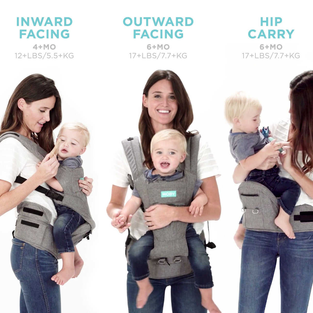 2-in-1 Carrier + Hip Seat - Grey - HoneyBug 