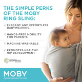 MOBY Ring Sling - Double Gauze - Pewter - HoneyBug 