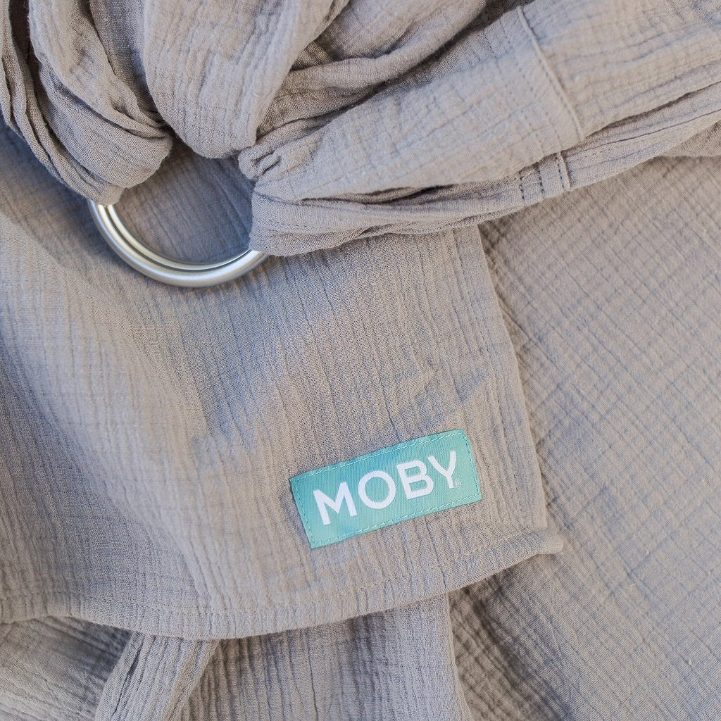 MOBY Ring Sling - Double Gauze - Pewter - HoneyBug 