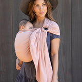 MOBY Ring Sling - Double Gauze - Rose - HoneyBug 