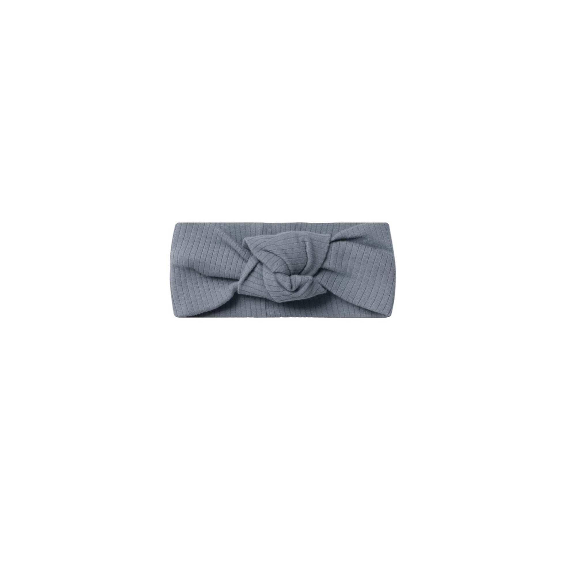 Ribbed Knotted Headband | Washed Indigo - HoneyBug 