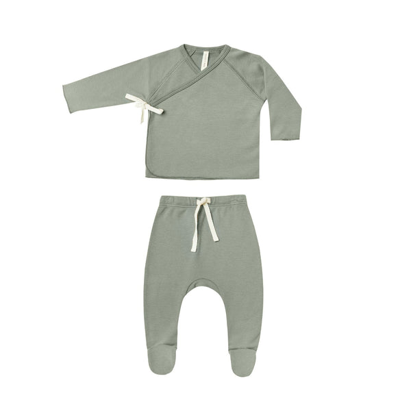 Wrap Top + Pant Set | Spruce - HoneyBug 