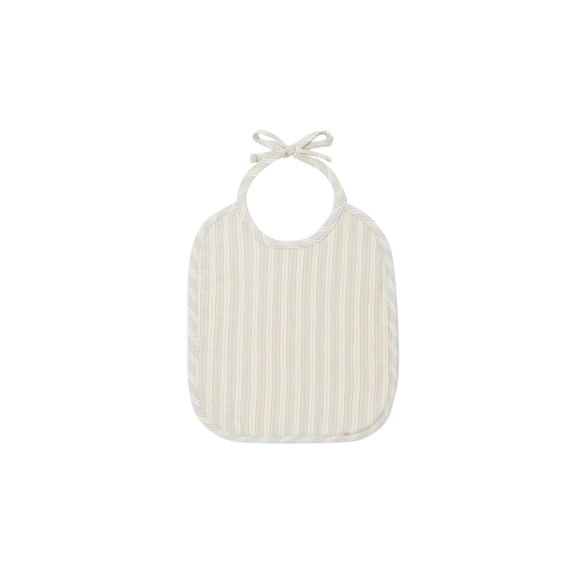 Woven Tie Bib | Sky Stripe - HoneyBug 