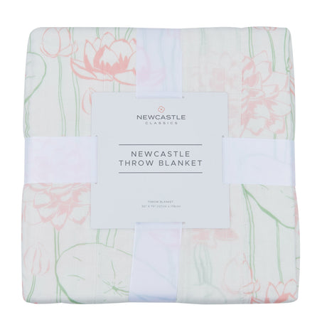Water Lily Bamboo Throw Blanket - HoneyBug 