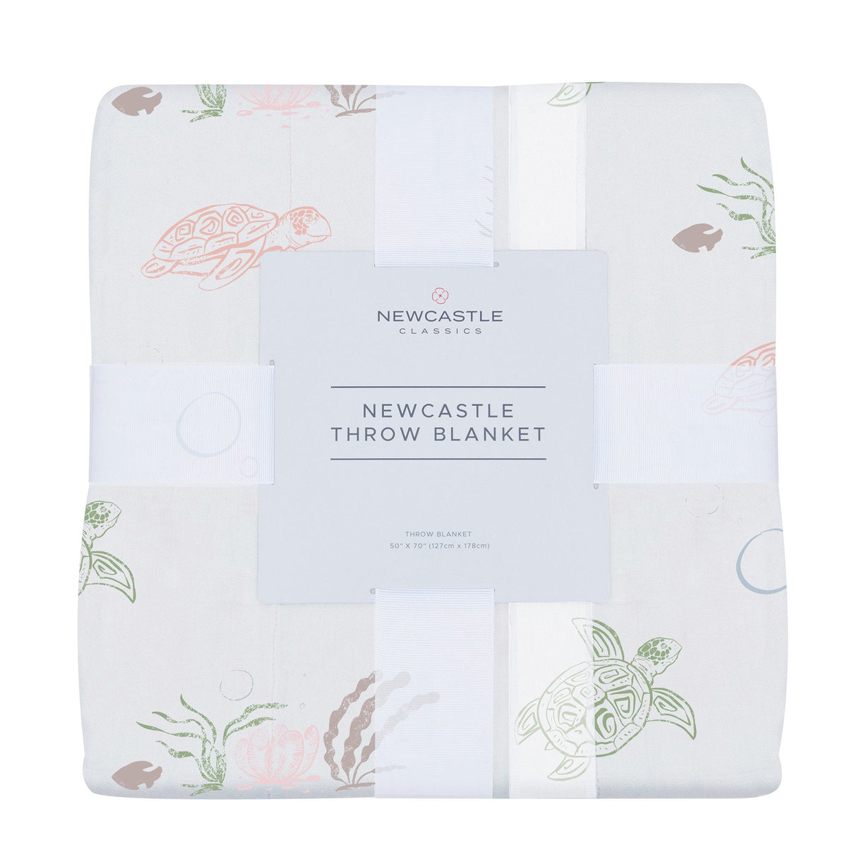 Turtles Bamboo Muslin Throw Blanket - HoneyBug 