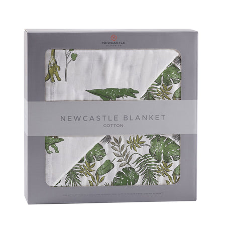 Dino Days and Tropical Forest Cotton Newcastle Blanket - HoneyBug 