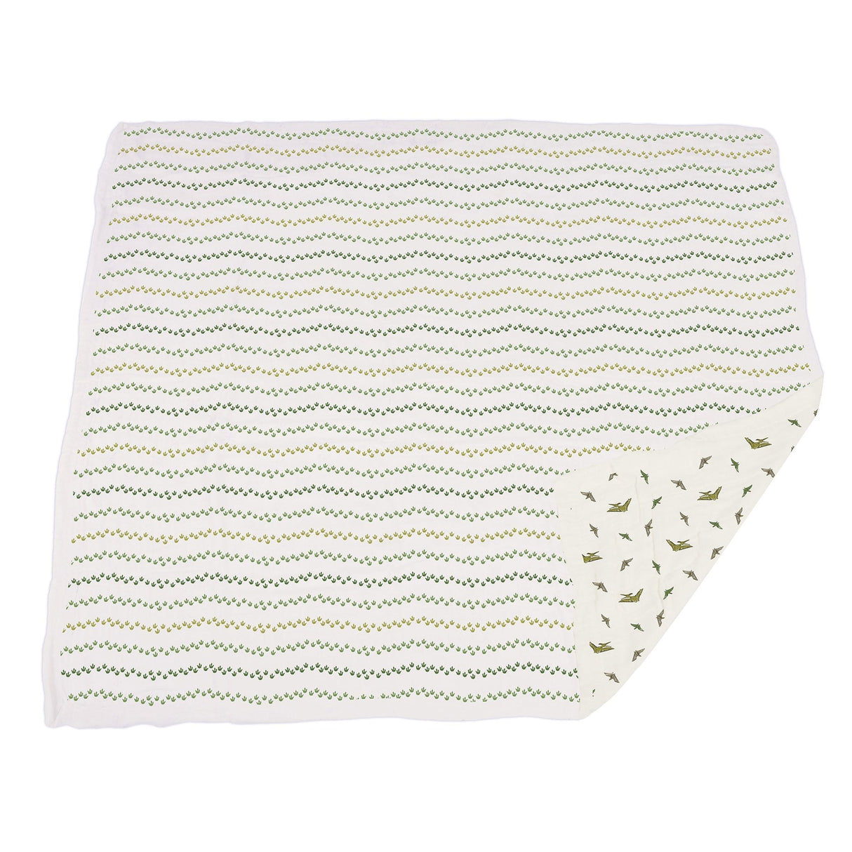 Dino Feet and Pteranodon Cotton Muslin NewcastleBlanket - HoneyBug 