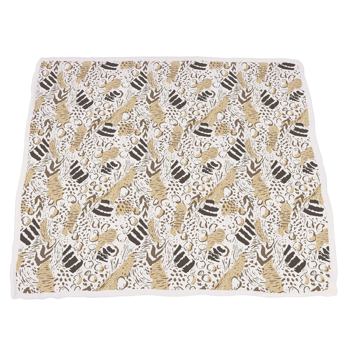 Hungry Giraffe and Animal Print Bamboo Muslin Newcastle Blanket - HoneyBug 