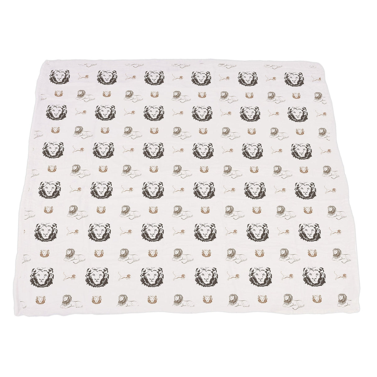 Hear Me Roar Lion and Rhinos and Elephants Bamboo Newcastle Blanket - HoneyBug 