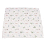 Turtles and Water Lily Bamboo Muslin Newcastle Blanket - HoneyBug 