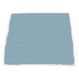 Vintage Steam Trains and Blue Stripe Bamboo Muslin Newcastle Blanket - HoneyBug 