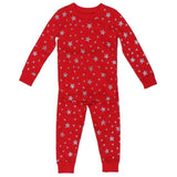 Red/Silver Stars Long Sleeves Pajamas - HoneyBug 