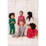 Red/Silver Stars Long Sleeves Pajamas - HoneyBug 