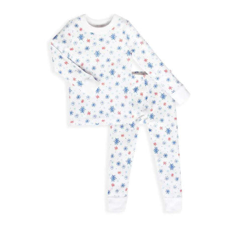 Snowflakes Long Sleeves Pajamas - HoneyBug 