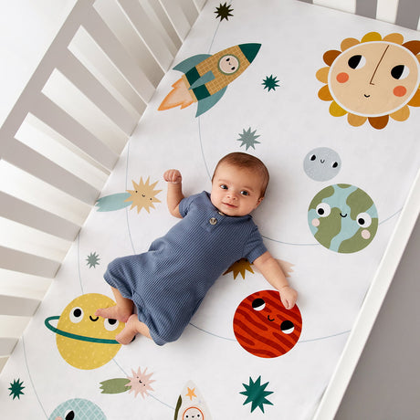 Space Explorer Standard Size Crib Sheet - HoneyBug 