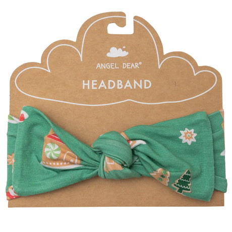 Headband - Gingerbread Sleigh (Green) - HoneyBug 