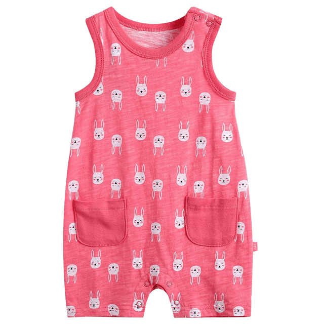 Unisex Baby 1-Piece Summer Romper Jumpsuit Coolcool Rabbit - HoneyBug 